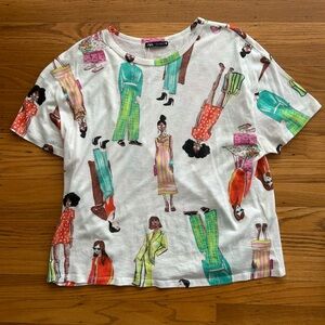 Zara Multicolor Graphic Tee
